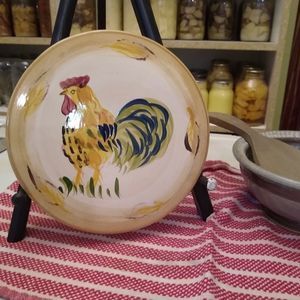 Ceramic Trivet with hand-painted Rooster